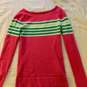 Pink and green striped Lilly Pulitzer sweater